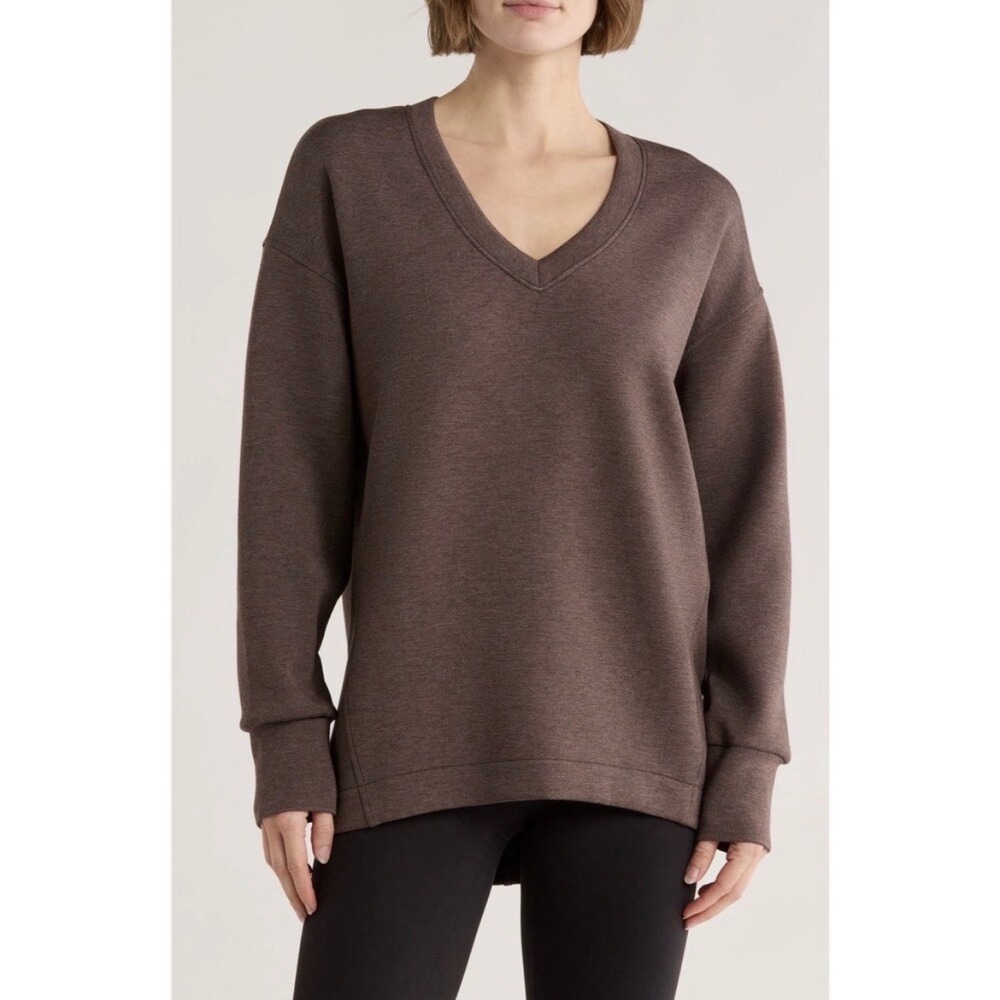 Spanx AirEssentials Brushed V-Neck Tunic
Sweatshirt Heather Smoke Small 50885R